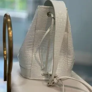 Brahmin | Bags | Brahmin White Backpack With Crocembossed  display picture 1